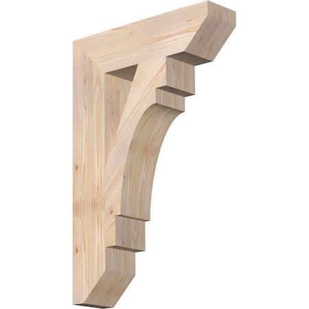 Ekena Millwork Merced Slat Smooth Bracket, Douglas Fir, 5 1/2"W x 22"D x 34"H BKT06X22X34MRC06SDF